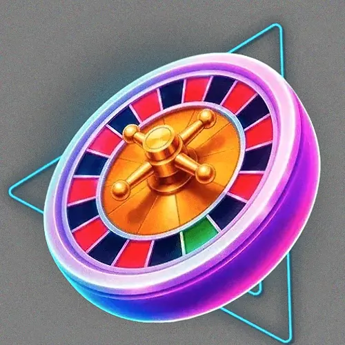 Neon roulette wheel