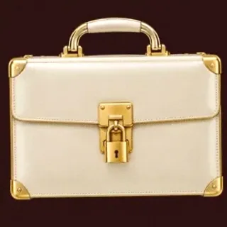 Locked leather briefcase — Mate