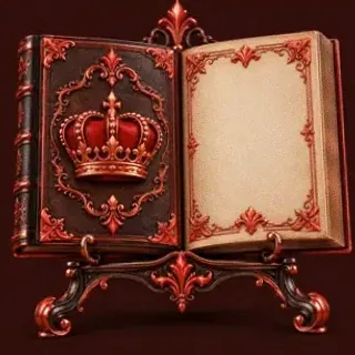 Ornate open book — Mate