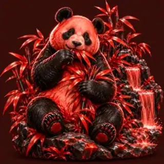 Panda eating bamboo — Mate